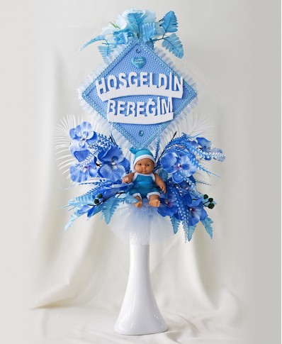 Erkek Hoşgeldin Bebek Aranjmanı